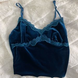 Teal Velvet Tank
